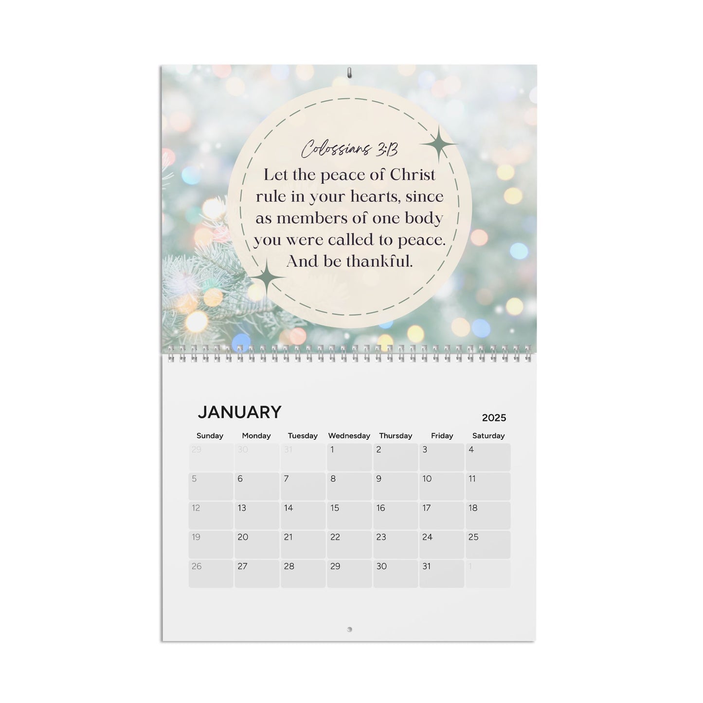 2025 Gratitude Calendar