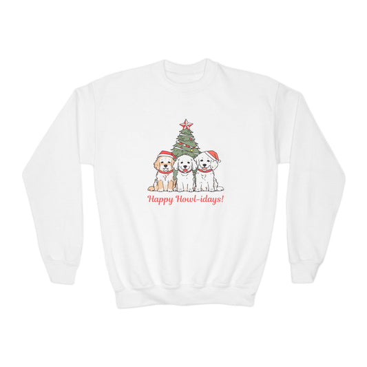 Happy HOWL-idays Youth Crewneck Sweatshirt